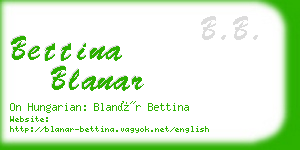 bettina blanar business card